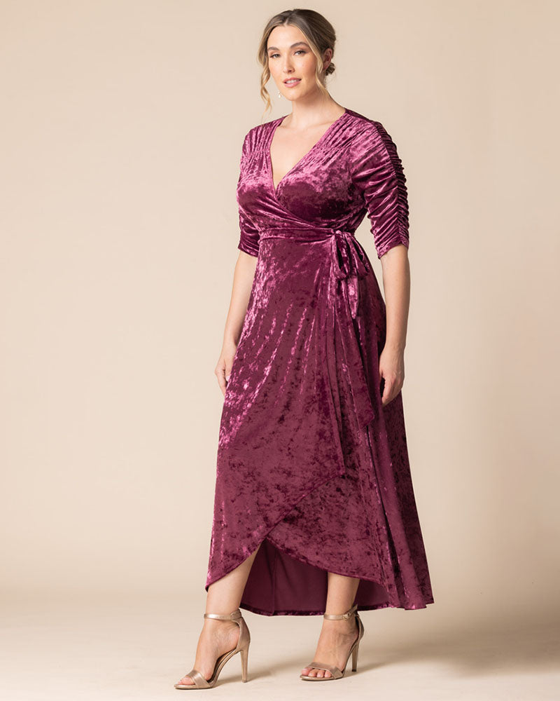 Cara Velvet Wrap Gown - Sale!