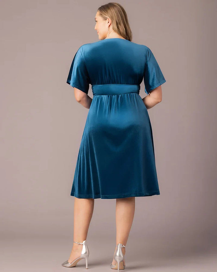 Angelic Velvet Midi Cocktail Dress