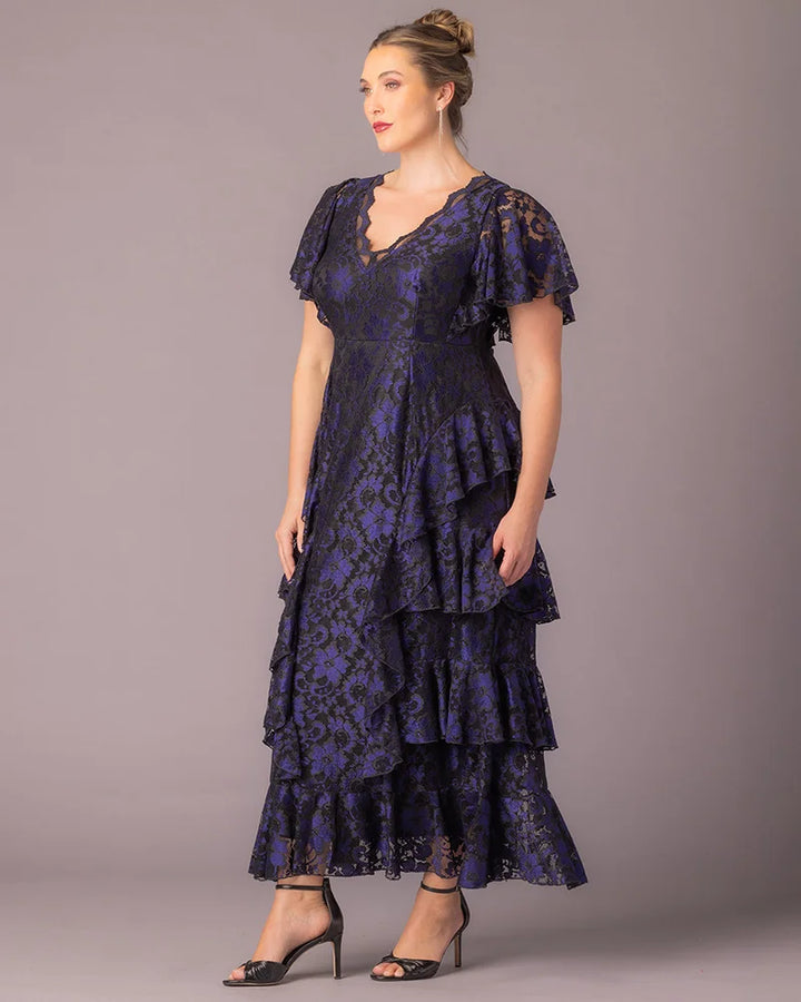 Mon Ange Tiered Lace Evening Gown - Sale!