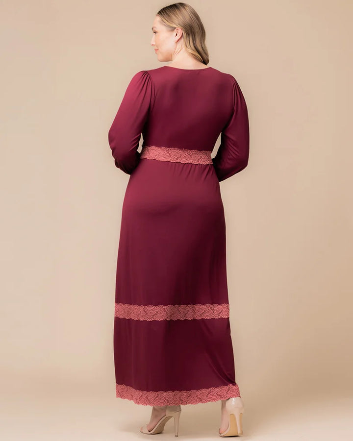 Lara Lace Trim Long Dress - Sale!