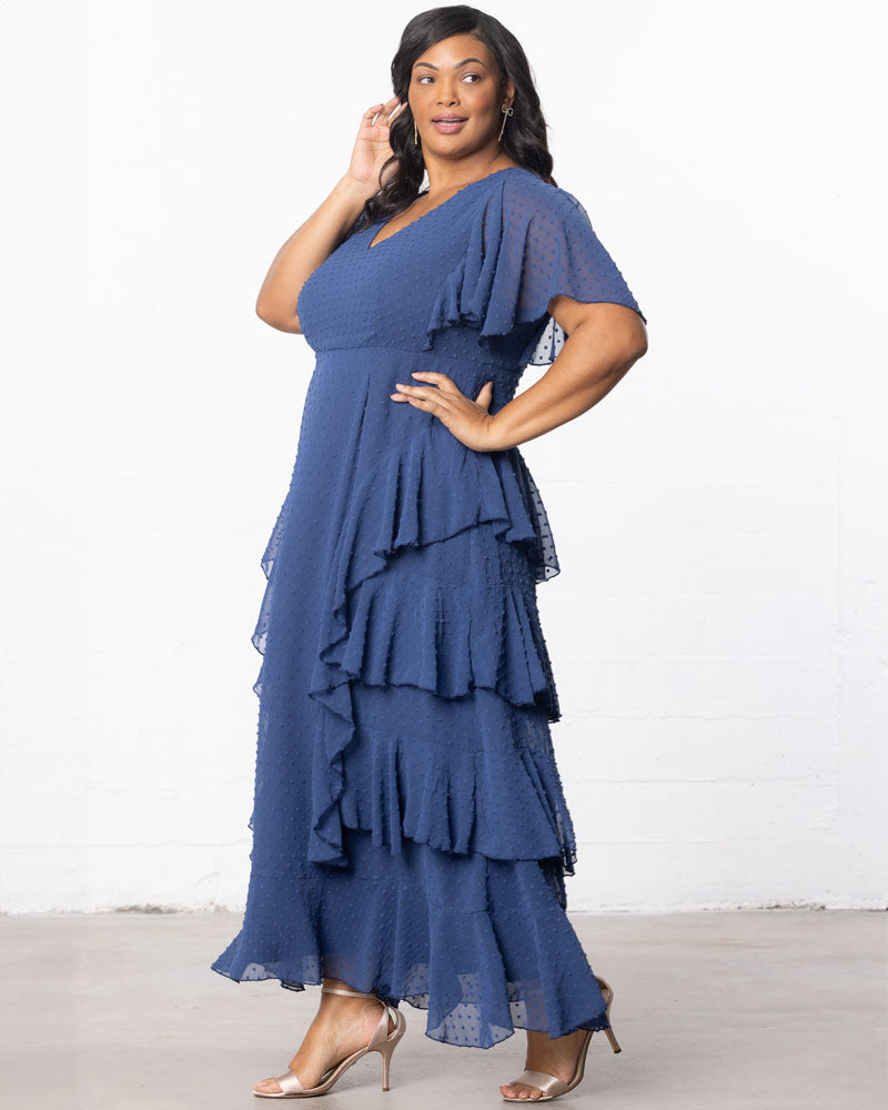 Delete - Tour de Flounce Chiffon Evening Gown - Sale!