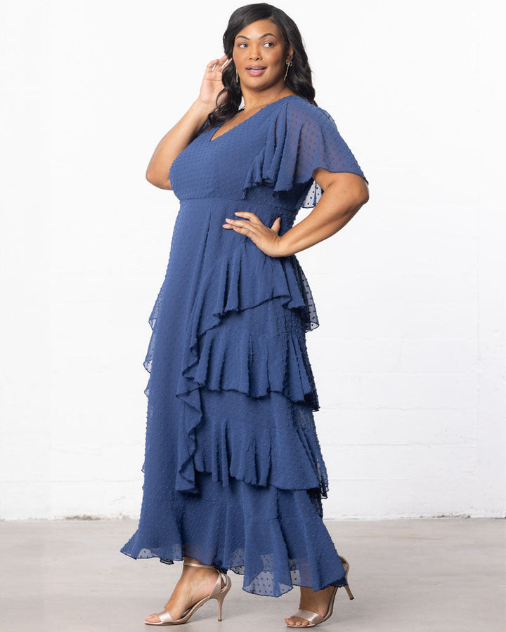 Delete - Tour de Flounce Chiffon Evening Gown - Sale!