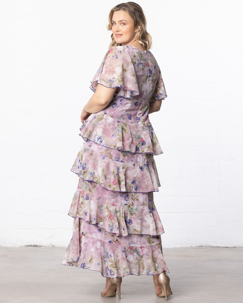 Delete - Tour de Flounce Chiffon Evening Gown - Sale!