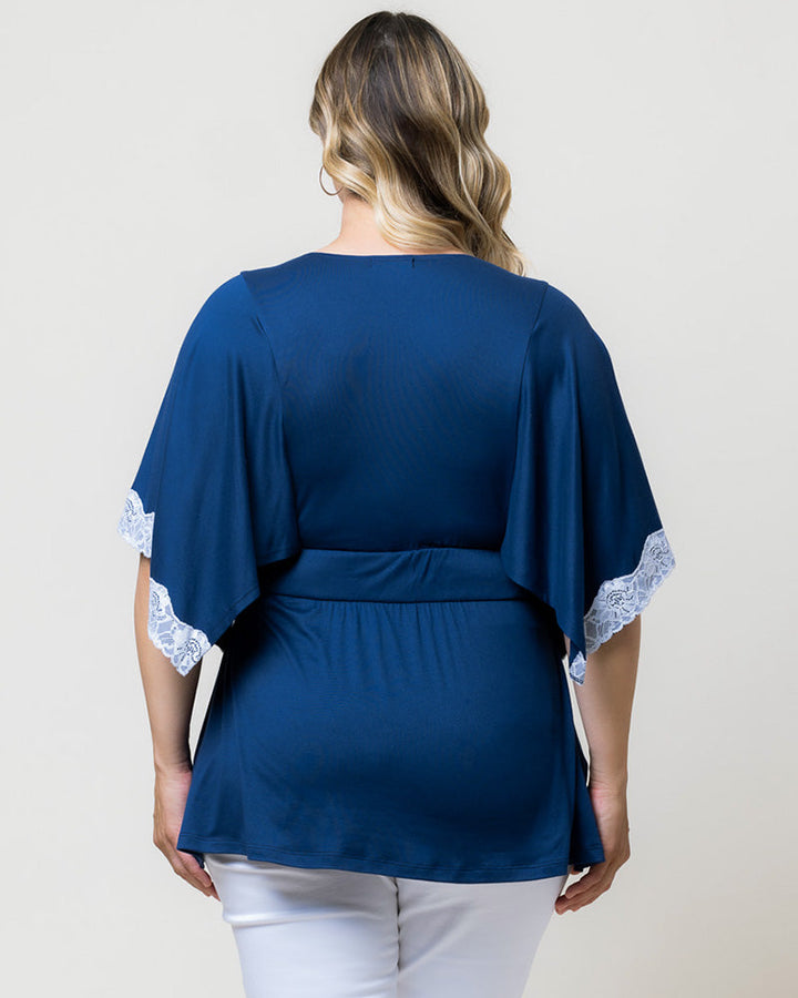 Sarah Lace Trim V-Neck Top - Sale!