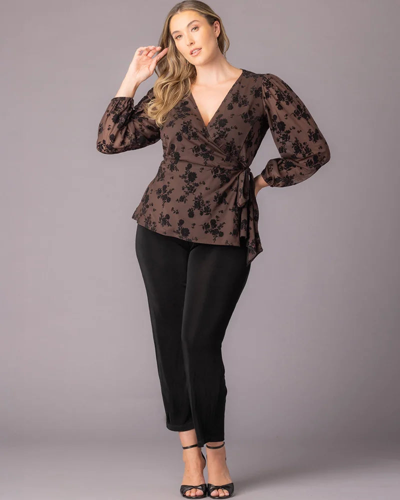 DELETE|Alissa Long Sleeve Wrap Top