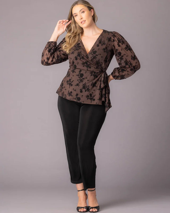 DELETE|Alissa Long Sleeve Wrap Top