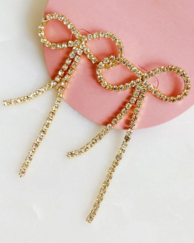 Adorable Shine Bow Earrings