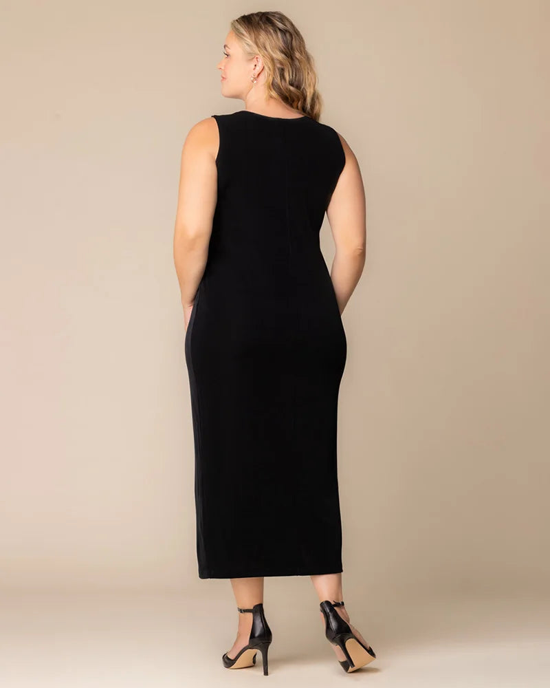 Classic Silky Sleeveless Maxi Tank Dress by Vikki Vi
