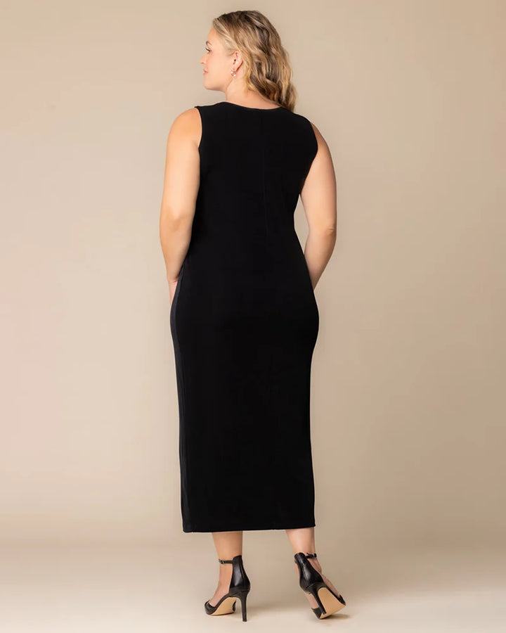 Classic Silky Sleeveless Maxi Tank Dress by Vikki Vi