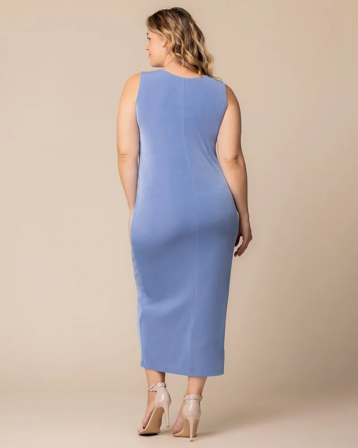 Classic Silky Sleeveless Maxi Tank Dress by Vikki Vi