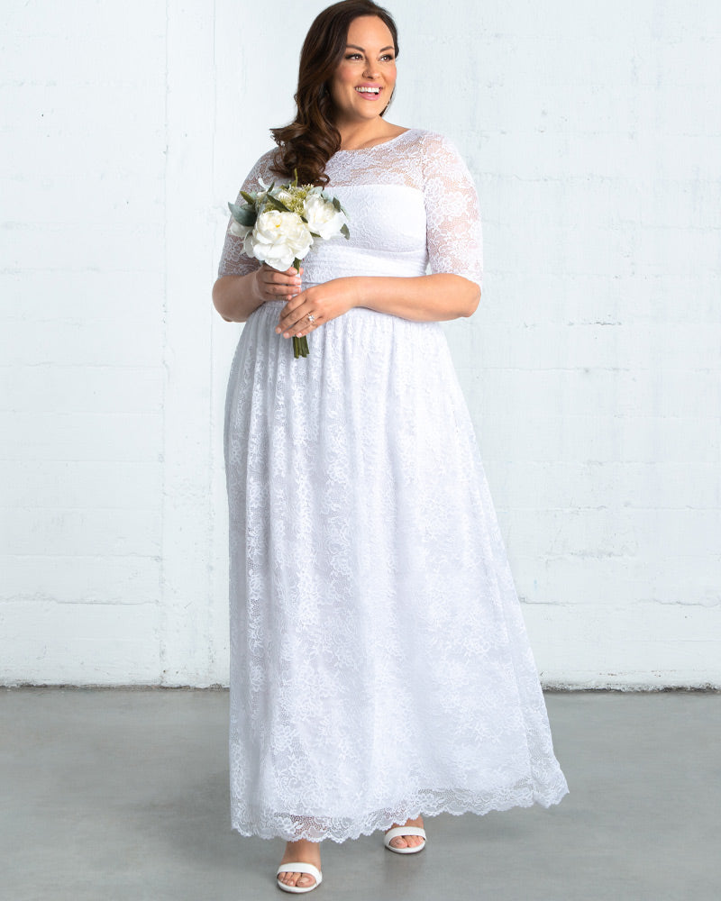 Lace Illusion Wedding Gown - Sale!
