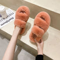 Faux Fur Bedroom Slippers with Hollow-Out Design