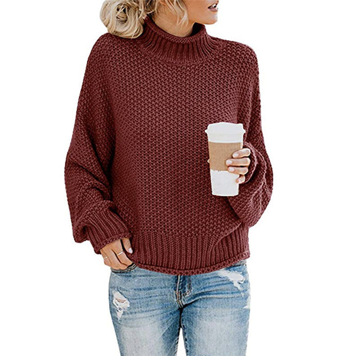 Chunky Turtleneck Sweater with Long Sleeves