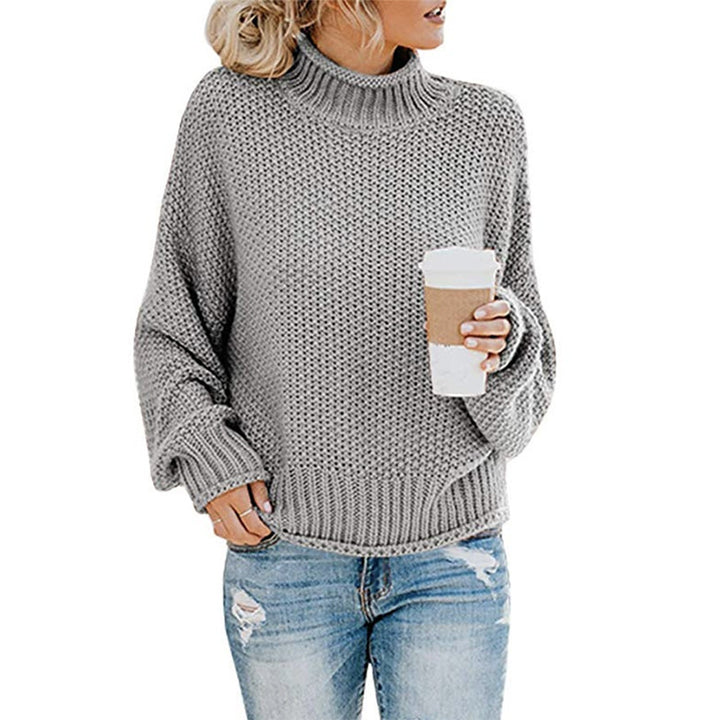 Chunky Turtleneck Sweater with Long Sleeves