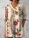 Mei | Long Blouse with V-Neck