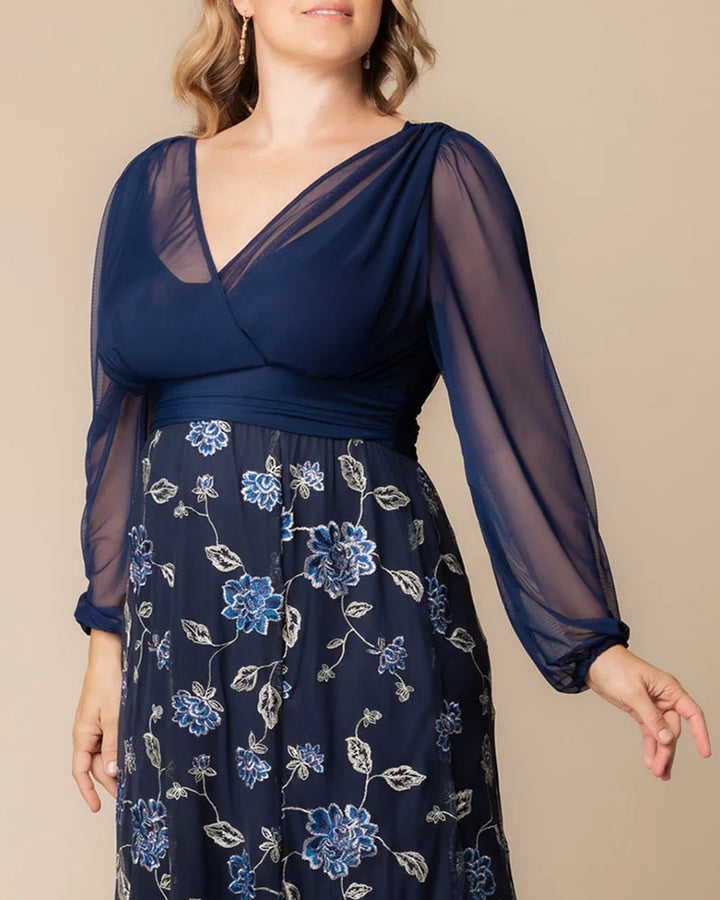 Isabella Embroidered Mesh Gown - Sale!