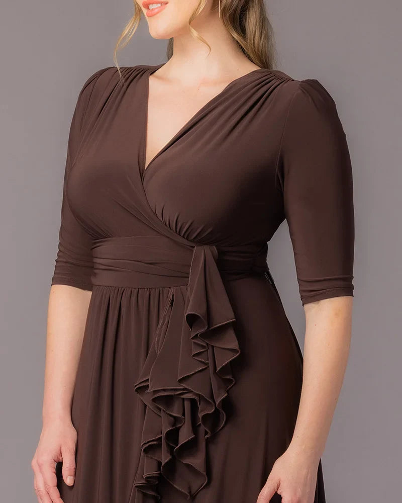 Veronica Ruffled Evening Gown