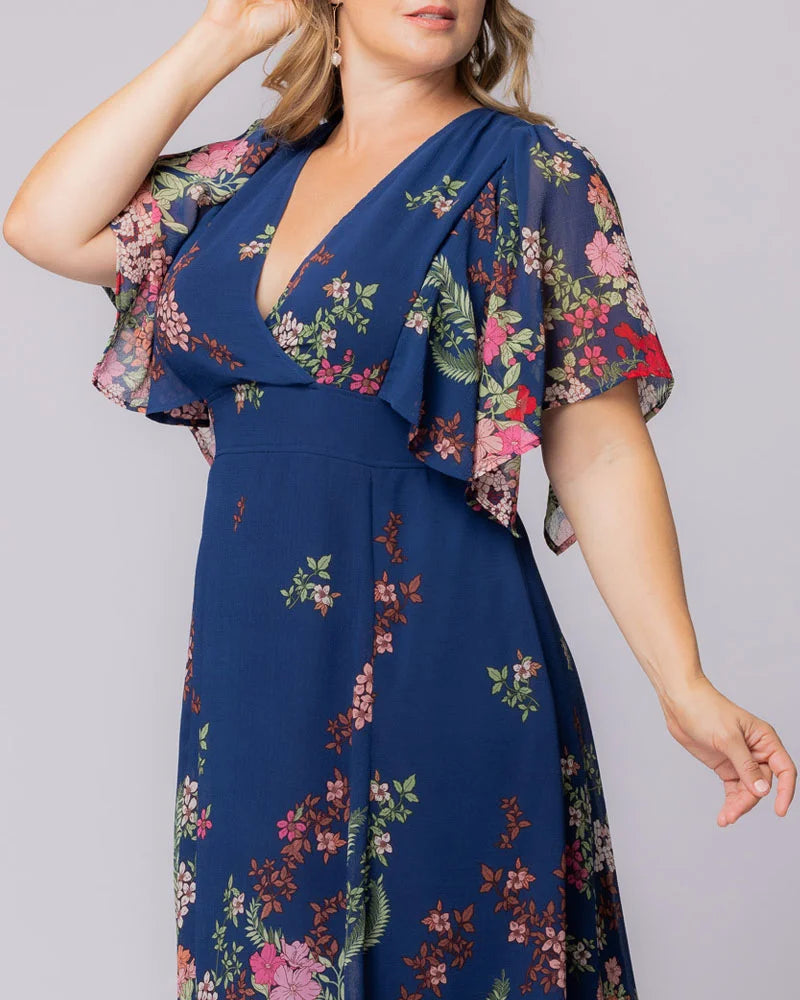 Breezy Border Print Cocktail Dress