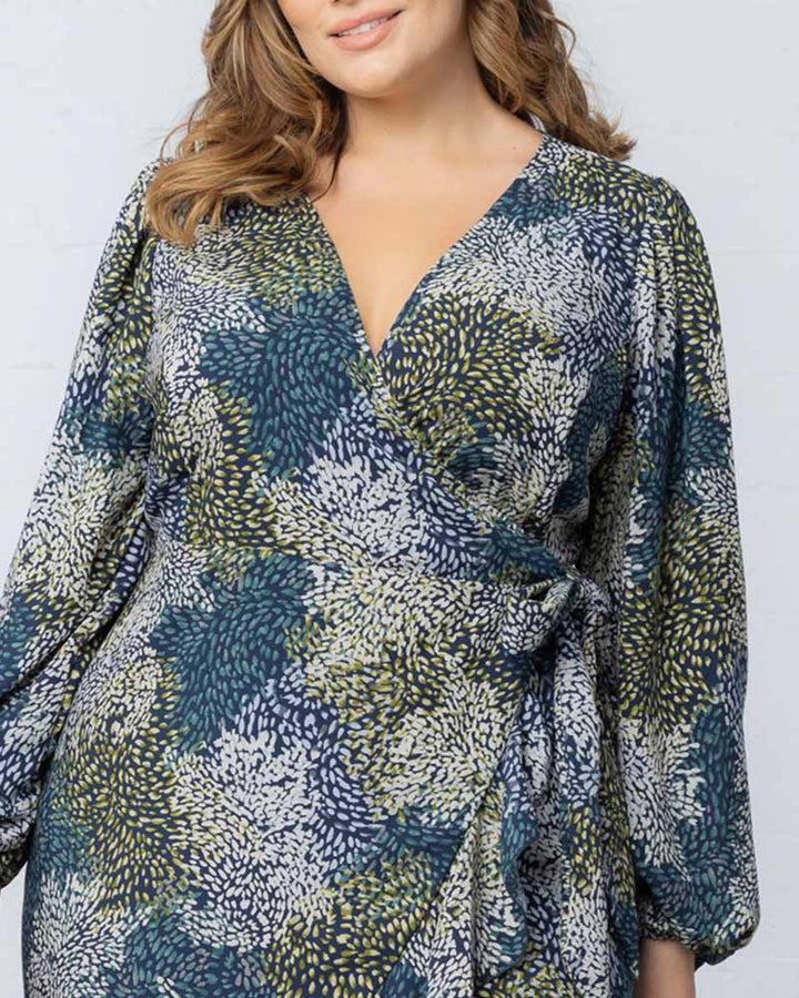 Julia Long Sleeve Wrap Dress