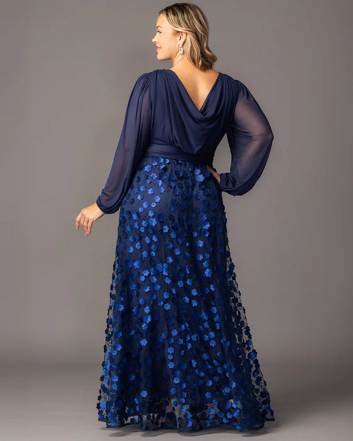 Blossoming Beauty Mesh Evening Gown