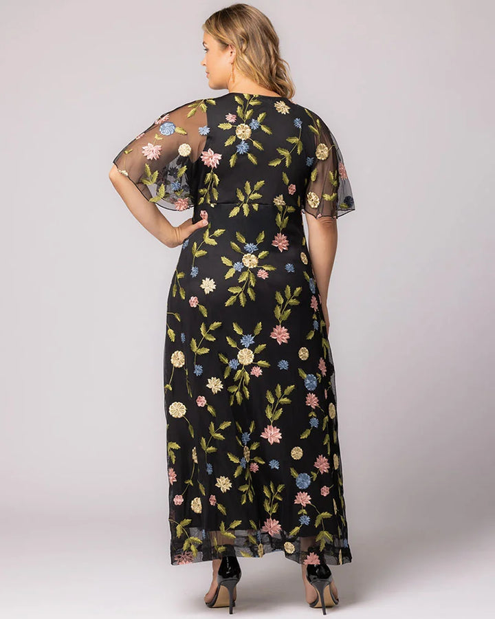 Embroidered Elegance Evening Gown - Sale!