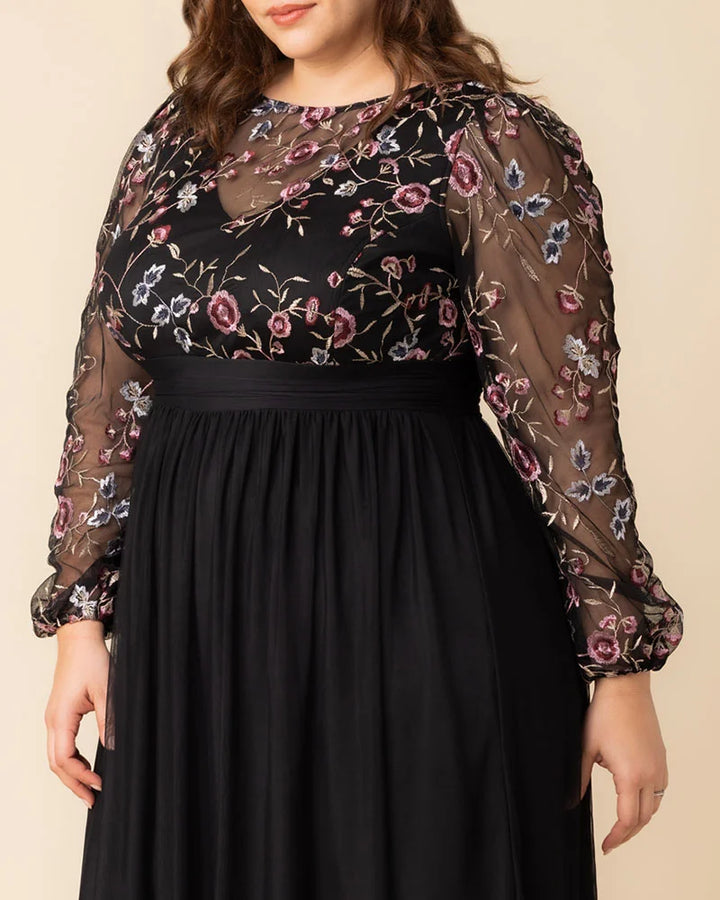 Delete - Eternal Embroidered Bodice Evening Gown