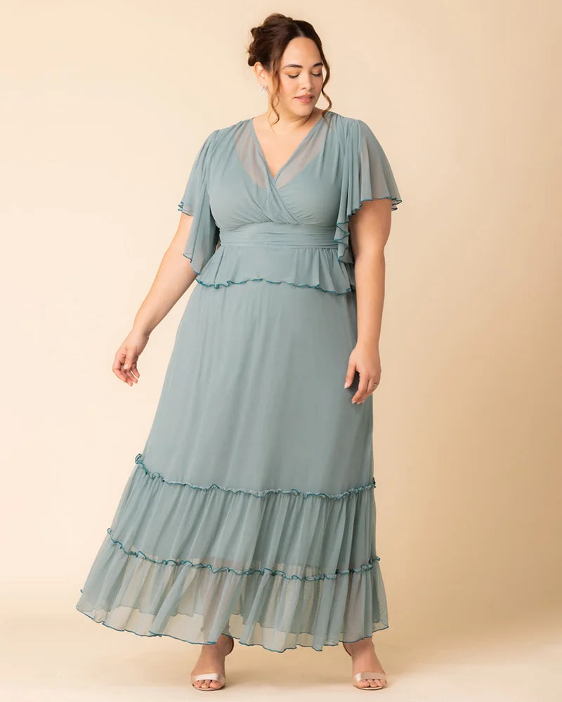 Graceful Tiered Mesh Gown - Sale!