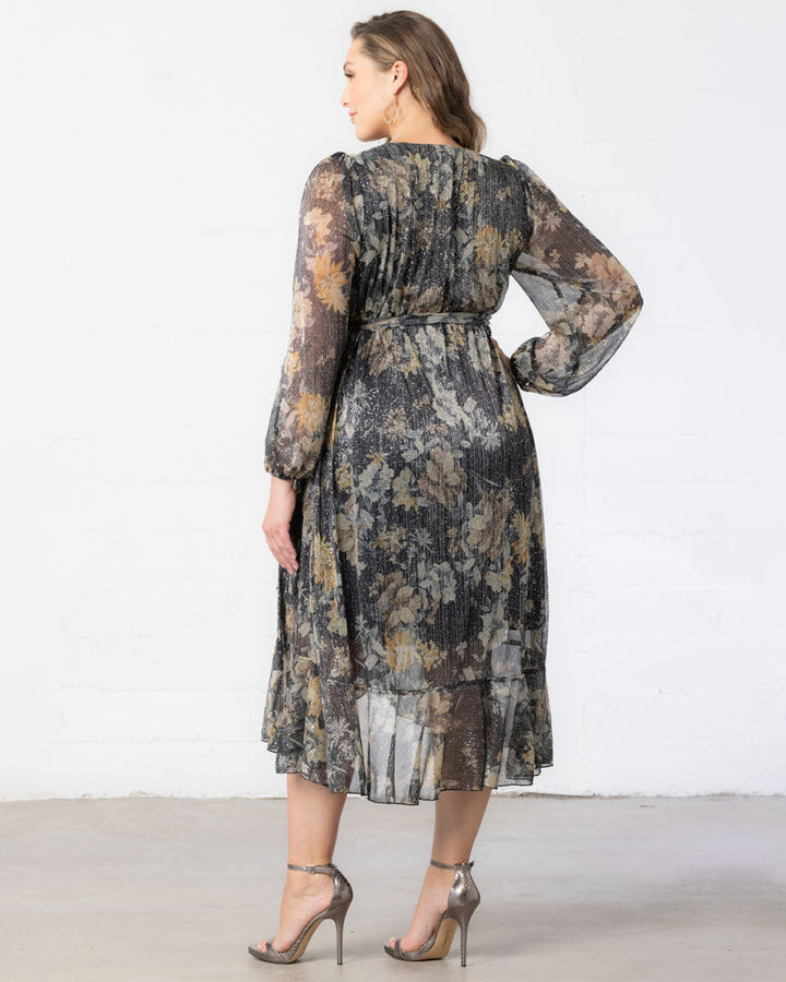 Clara Sparkling Long Sleeve Wrap Dress – Sale!