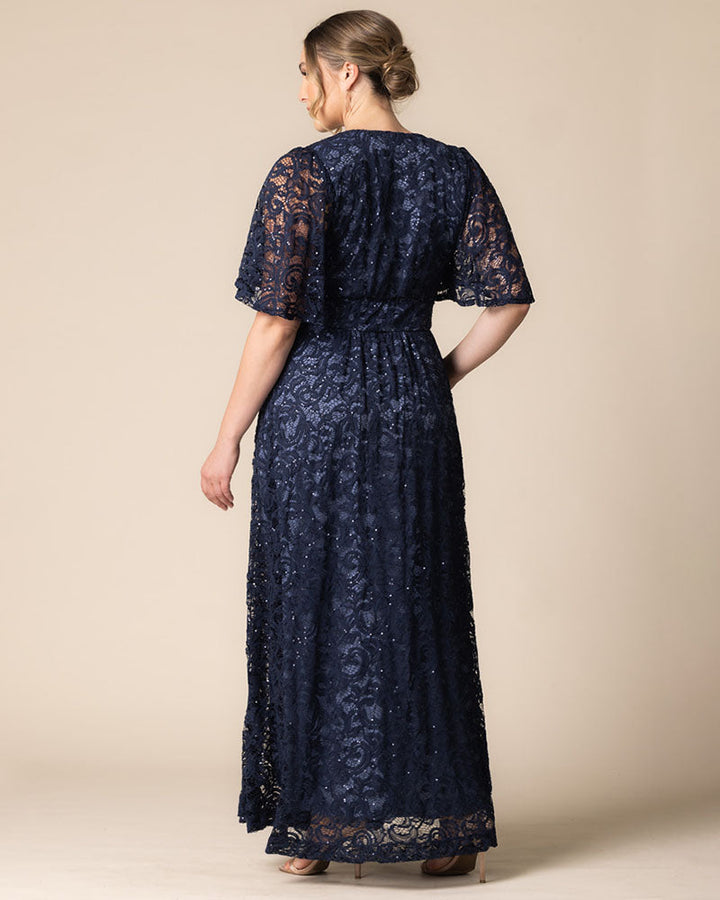 Luminous Sequin Lace Long Gown