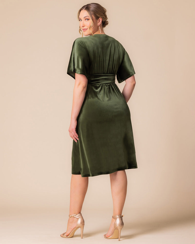 Angelic Velvet Midi Cocktail Dress