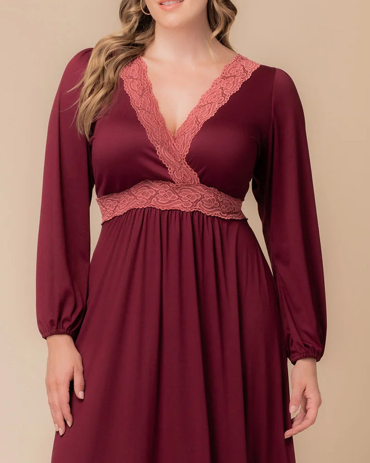 Lara Lace Trim Long Dress - Sale!