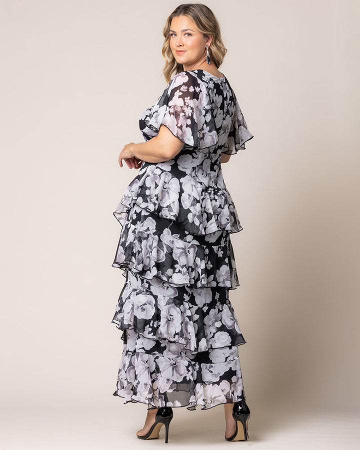 Delete - Tour de Flounce Chiffon Evening Gown - Sale!