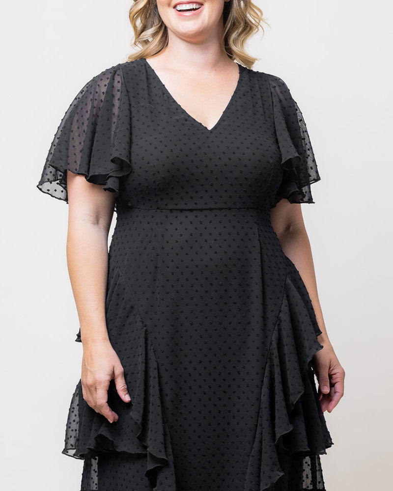 Delete - Tour de Flounce Chiffon Evening Gown - Sale!