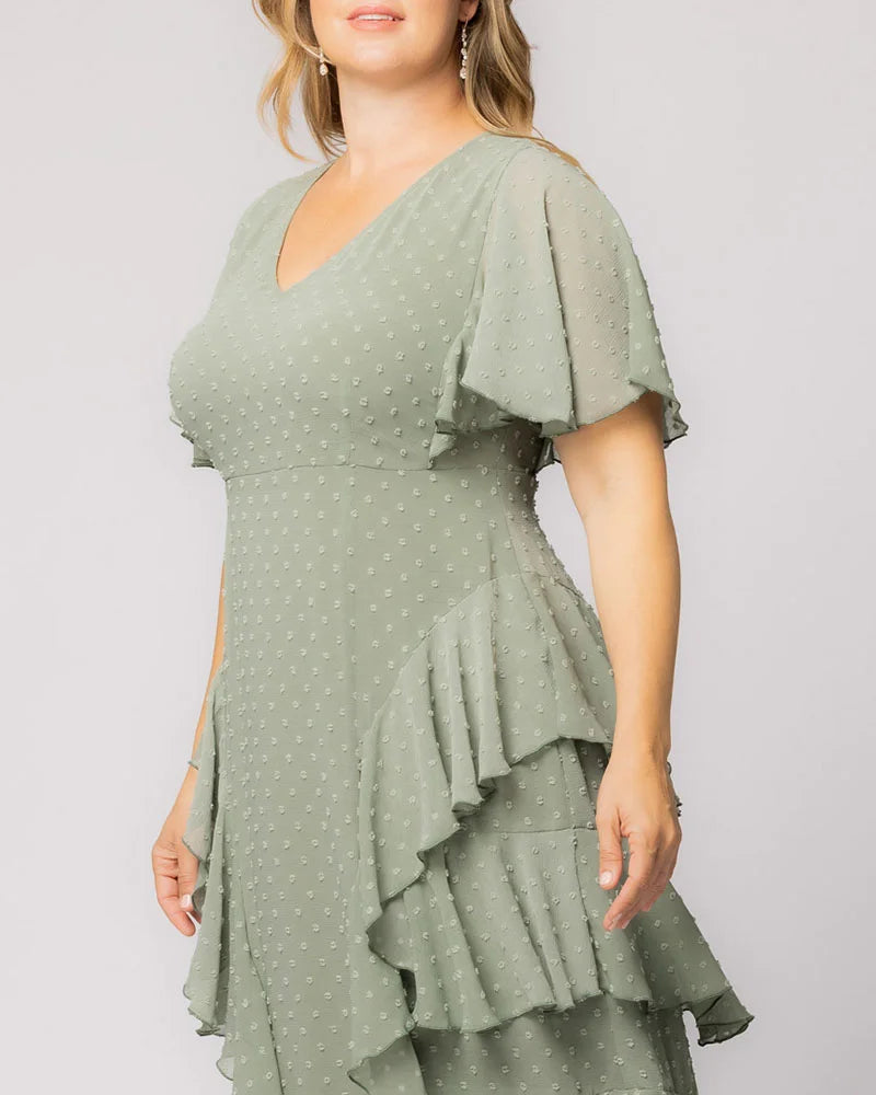 Delete - Tour de Flounce Chiffon Evening Gown - Sale!