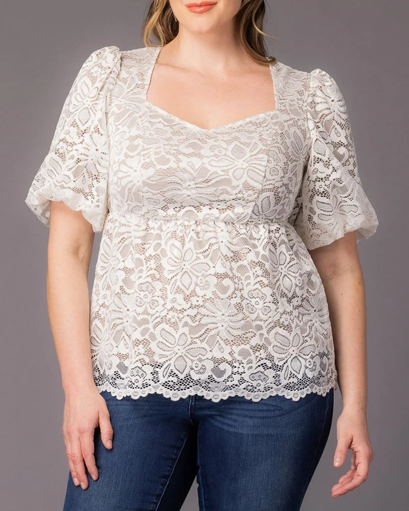Winsome Lace Peplum Top - Sale!
