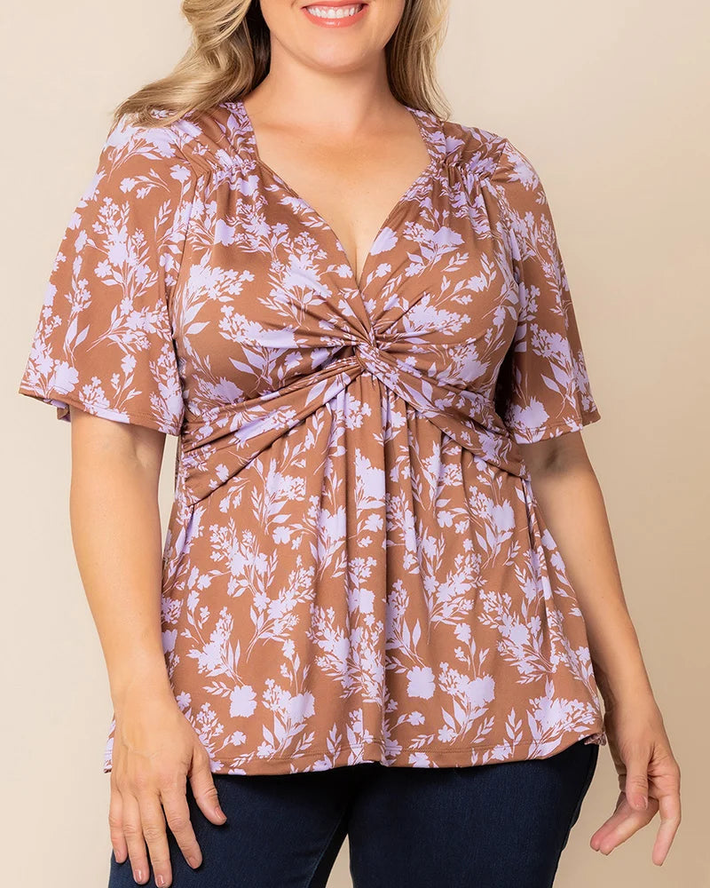 Abby Twist Front Top