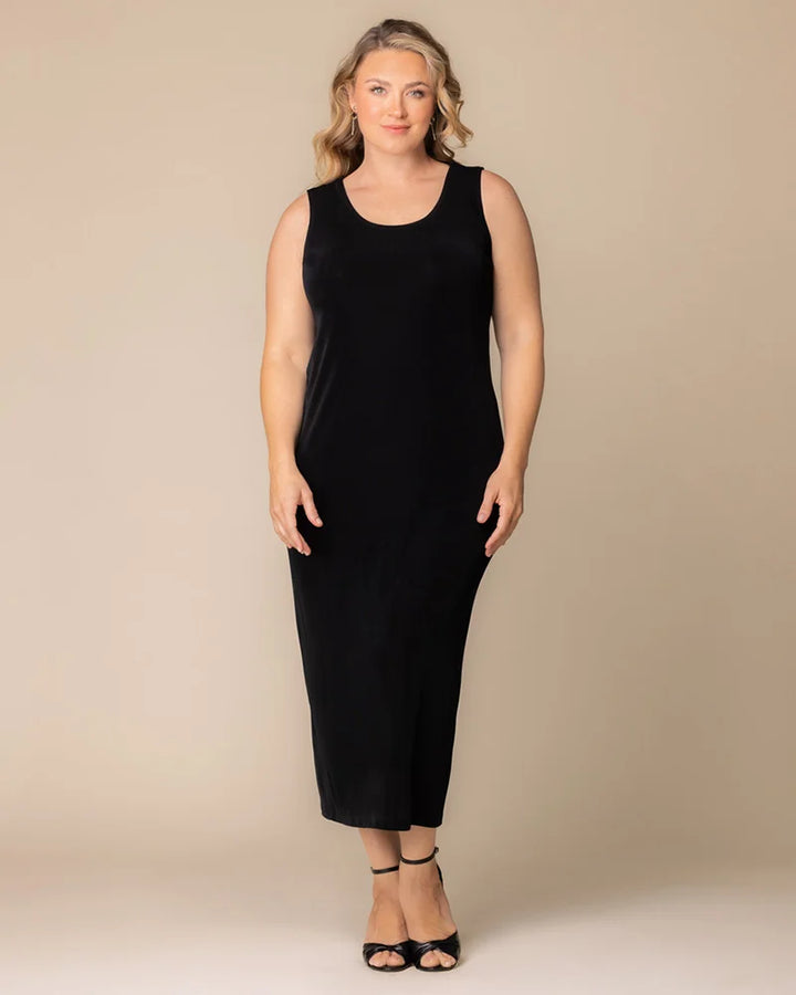 Classic Silky Sleeveless Maxi Tank Dress by Vikki Vi