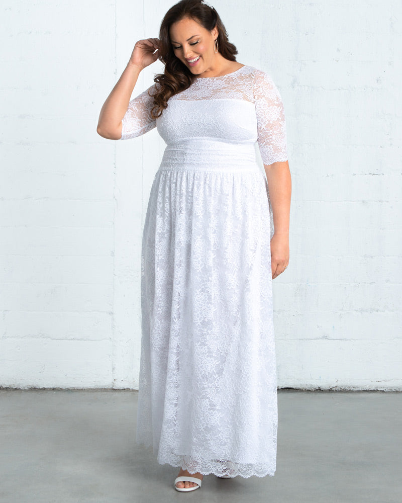 Lace Illusion Wedding Gown - Sale!