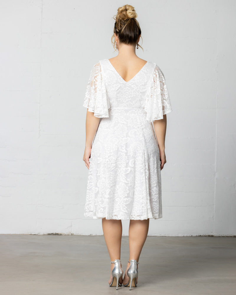 Genevieve Lace Flutter Sleeve Midi Dress - Sale!