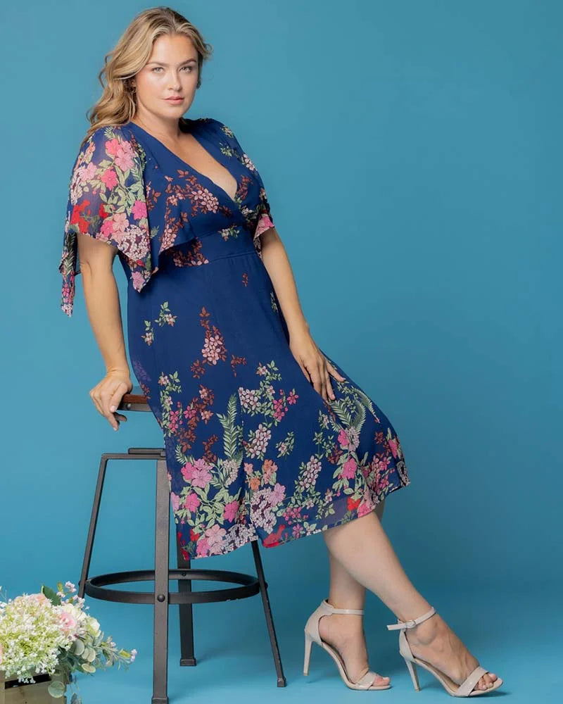 Breezy Border Print Cocktail Dress