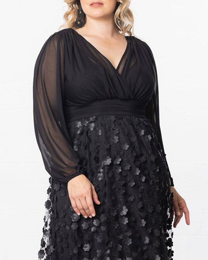 Blossoming Beauty Mesh Evening Gown