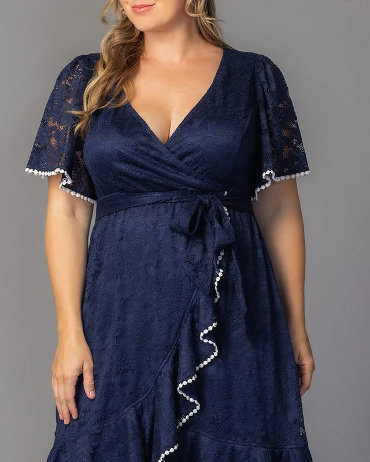 Palermo Lace Faux Wrap Cocktail Dress - Sale!