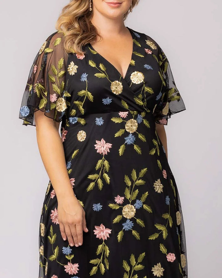 Embroidered Elegance Evening Gown - Sale!
