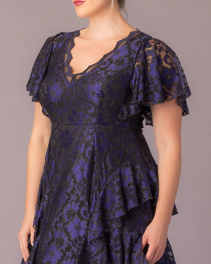 Mon Ange Tiered Lace Evening Gown - Sale!