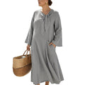Mirabel Solid A-Line Dress: Effortless Casual Elegance