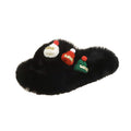 Christmas Hat Fluffy Slippers, Warm Toe-Covering Style
