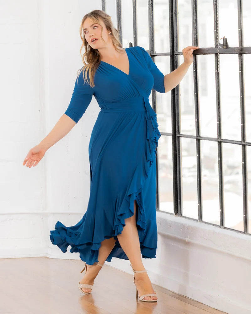 Veronica Ruffled Evening Gown