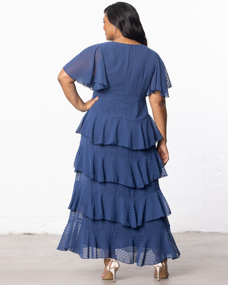 Delete - Tour de Flounce Chiffon Evening Gown - Sale!