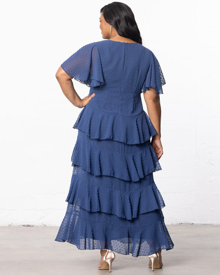 Delete - Tour de Flounce Chiffon Evening Gown - Sale!