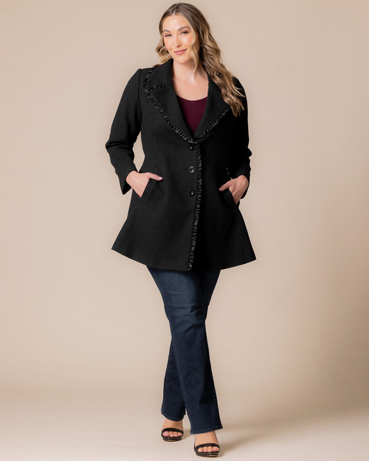 Juliette Winter Coat with Satin Trim